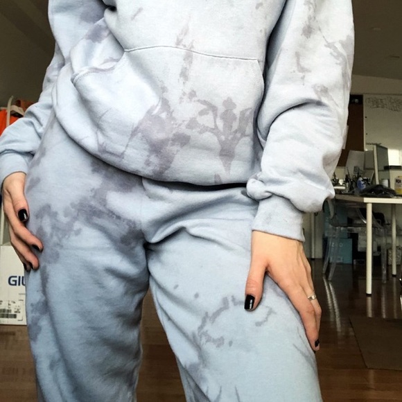 Leah Kirsch Grey Tie Dye Sweatpants 